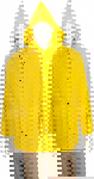 Rain Jacket: Size 3X-Large, Yellow, Polyester